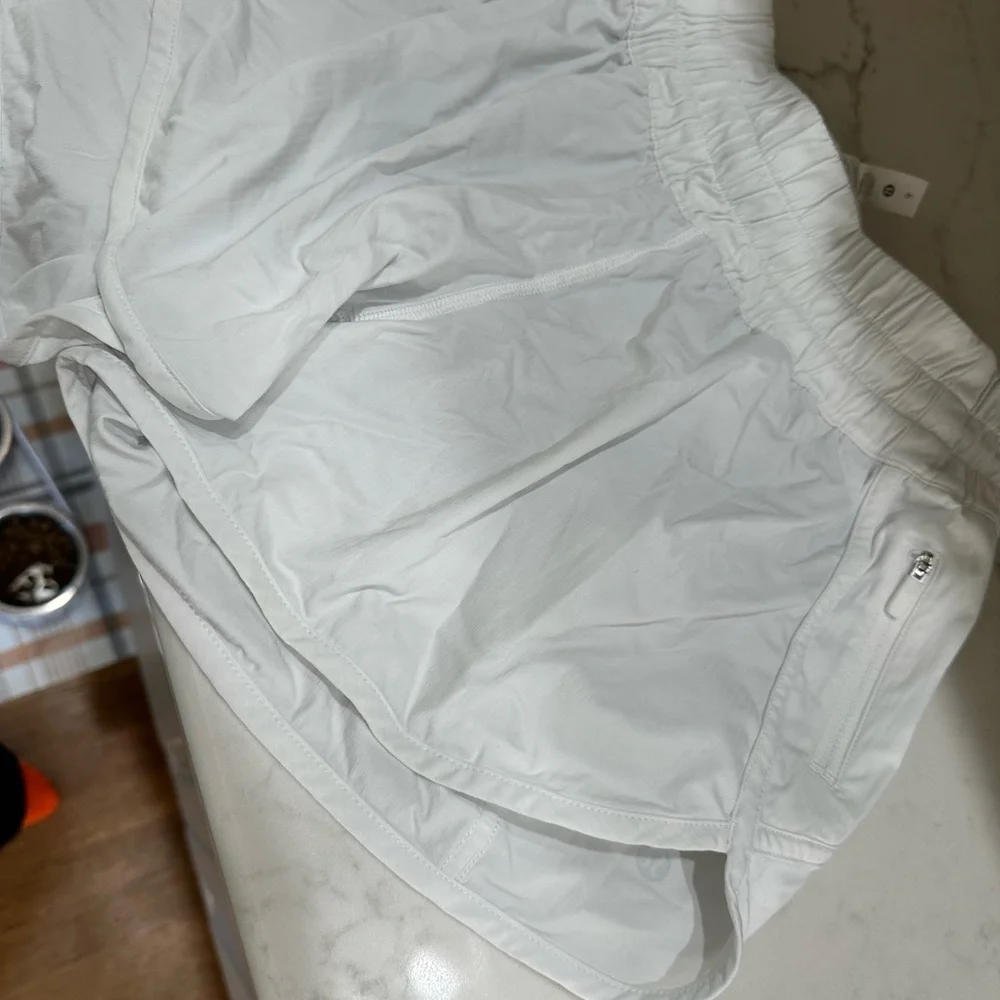 Lululemon White Women's Athletic Shorts - Picture 4 of 4